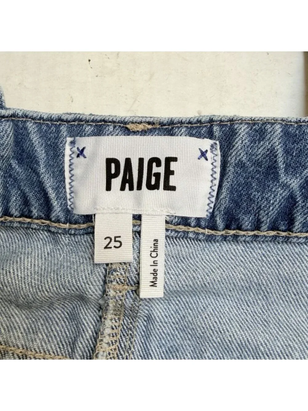 Paige Womens 25 Festival Denim Overall Skirtall Dress Frayed Hem Jumper Jeans